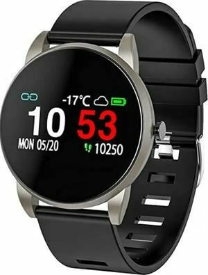 Moveteck RT823 Smartwatch with Heart Rate Monitor (Black)