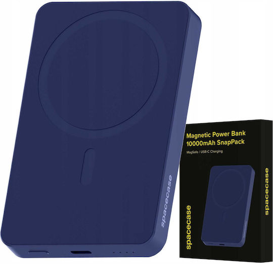 Spacecase SnapPack PB04-DB MagSafe Power Bank 10000mAh 20W with USB-C Port Blue view 1