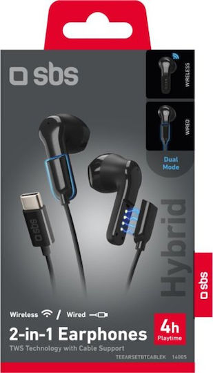 SBS Earbud Bluetooth Handsfree Black Earphones Ansicht 2