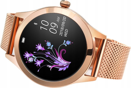 Oromed Smart Lady 45mm Waterproof Smartwatch with Heart Rate Monitor (Gold) view 4
