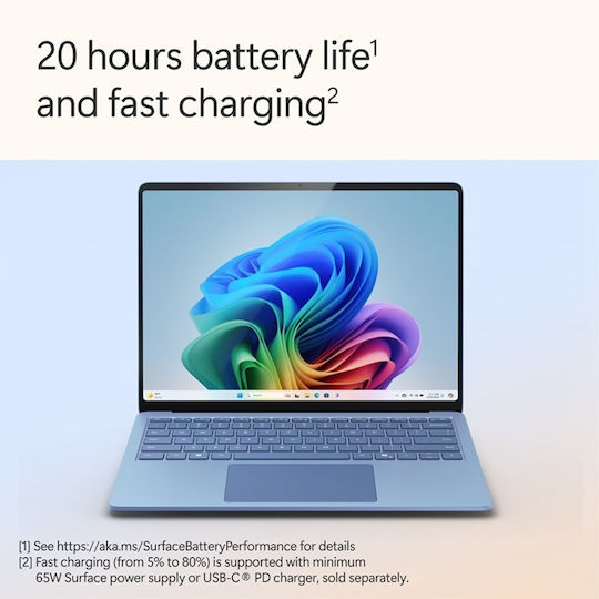 Microsoft Laptop Copilot+PC 13.8" Touchscreen 120Hz (Snapdragon-X Elite/16GB/1TB SSD/W11 Home) Sapphire (US Keyboard) vista 6