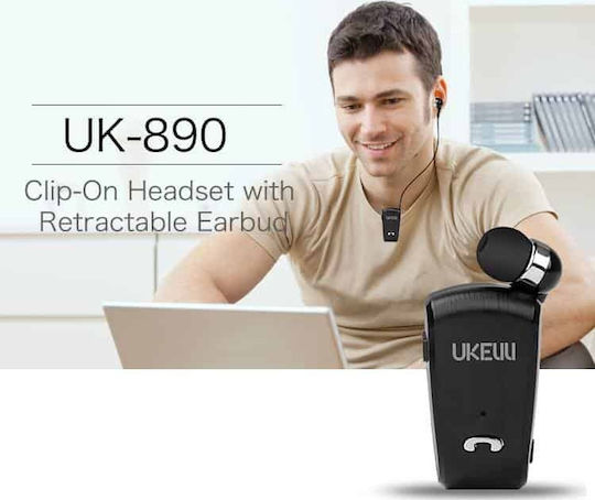 Fineblue UK-890 In-ear Bluetooth Handsfree Earphone Lapel Black view 2