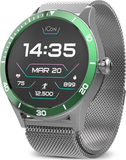 Forever ICON v2 AW-110 42mm Smartwatch with Heart Rate Monitor (Green)