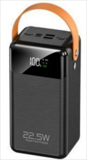 Sovo PD121 Power Bank 60000mAh 22.5W with 2 USB-A Ports and USB-C Port Quick Charge 3.0 Black