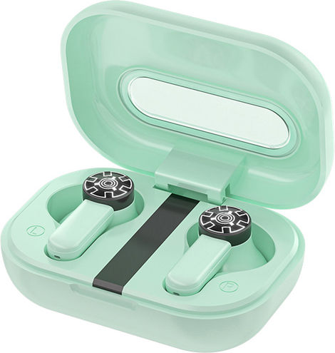 WK Va06 Earbud Bluetooth Handsfree Earphones with Charging Case Green view 1