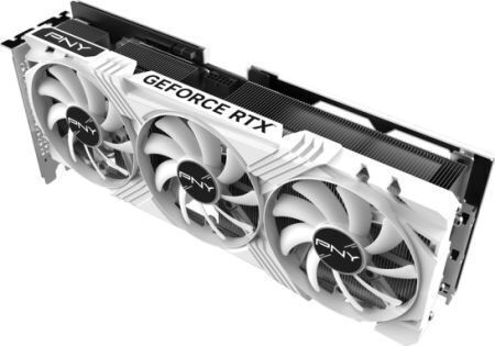 PNY GeForce RTX 4070 Ti Super 16GB GDDR6X Verto OC TF White Graphics Card view 2