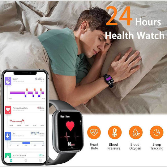 ANCwear ANC-207 Smartwatch with Heart Rate Monitor (Black) view 3