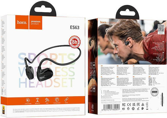 Hoco ES63 Open Ear Bluetooth Handsfree Earphones with Sweat Resistance Black view 2