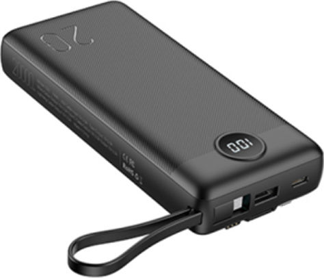 Veger VP2047 Power Bank 20000mAh with USB-A Port and USB-C Port Black view 2