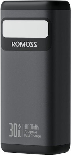Romoss PMT30 Power Bank 30000mAh 30W with 2 USB-A Ports and USB-C Port Power Delivery / Quick Charge 3.0 Black view 4