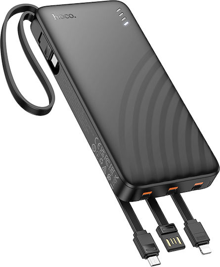 Hoco J146 Power Bank 10000mAh with USB-A Port and USB-C Port Black vue 2