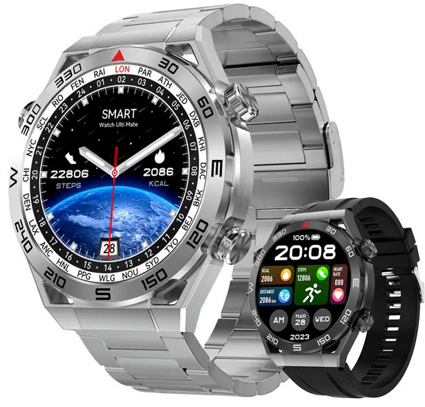 Aluminium Smartwatch with Heart Rate Monitor (Silver) view 3