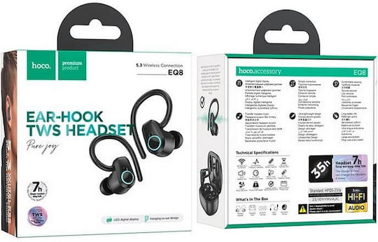 Hoco EQ8 In-ear Bluetooth Handsfree Earphones with Charging Case Black view 4