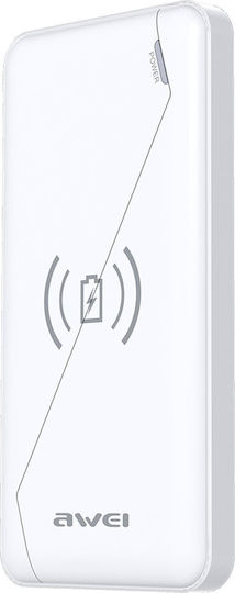 Awei P59K Power Bank 10000mAh with 2 USB-A Ports White vue 2