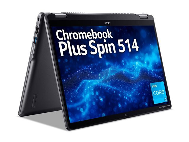 Acer Chromebook Plus Spin 514 14" IPS Touchscreen (i5-1335U/8GB/256GB SSD/Chrome OS) (UK Keyboard) weergave 3