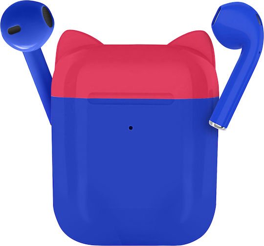 Akashi Children's Earbud Bluetooth Handsfree Earphones with Charging Case Blue view 1