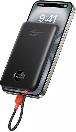 K1C Power Bank 10000mAh 22.5W with USB-A Port and USB-C Port Power Delivery / Quick Charge 3.0 Black view 2