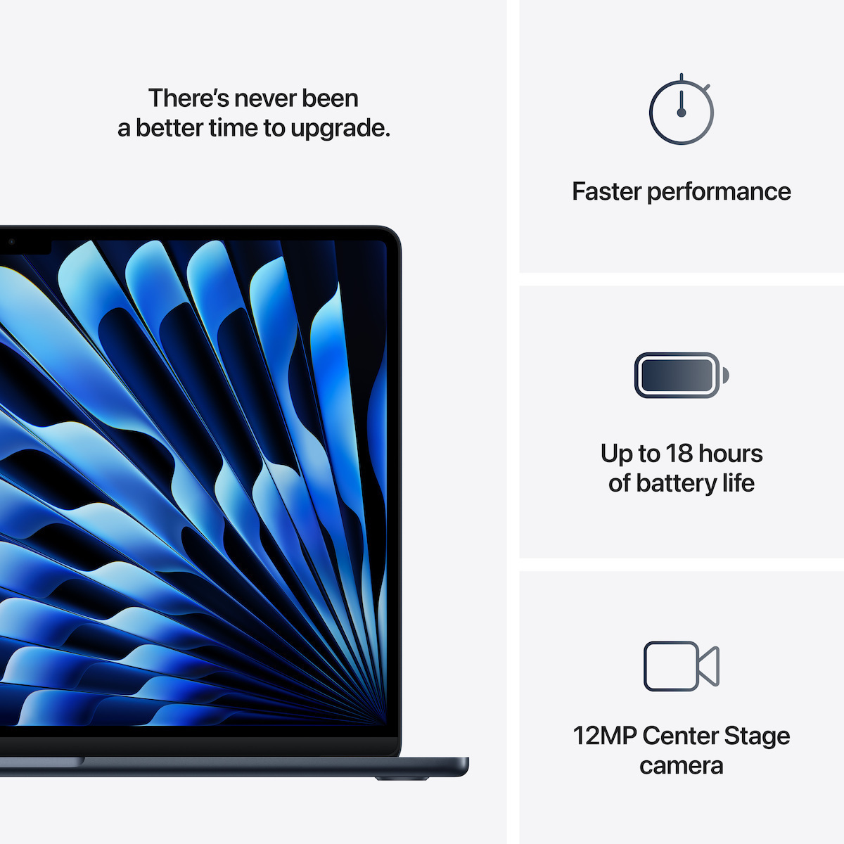 Apple MacBook Air 15.3" IPS Retina Display (M4-10-Core/16GB/512GB SSD/10-Core GPU) with 35W Charger (Dual Port) Midnight (International English Keyboard) view 2