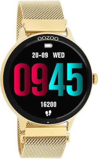 Oozoo Q00136 45mm Smartwatch with Heart Rate Monitor (Gold) view 5