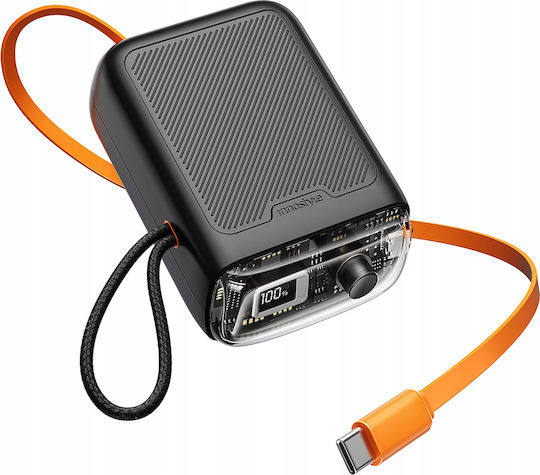 Innostyle MINI Power Bank 10000mAh 33W with 2 USB-C Ports Black view 1