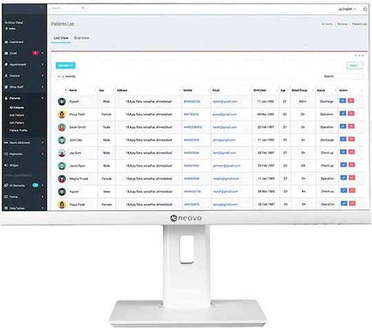 AG Neovo ME-2701 IPS Monitor 27" FHD 1920x1080 vue 2