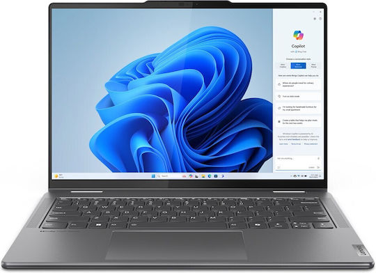 Lenovo Yoga 7 2-in-1 14AHP9 14" OLED Touchscreen (Ryzen 5-8640HS/16GB/512GB SSD/W11 Home) Storm Grey (US Keyboard) view 2