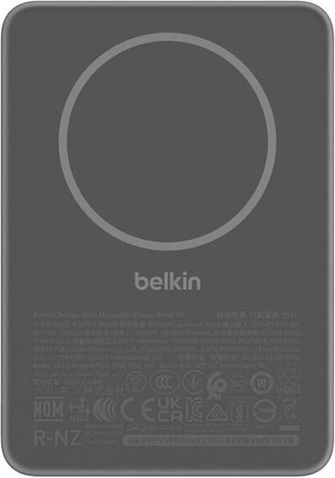 Belkin BoostCharge Slim Magnetic Power Bank 5000mAh 5W with USB-C Port Black view 8