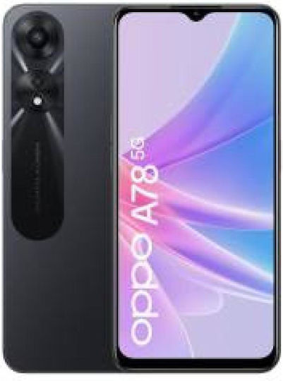 Oppo A78 5G Dual SIM (4GB/128GB) Glowing Black view 5