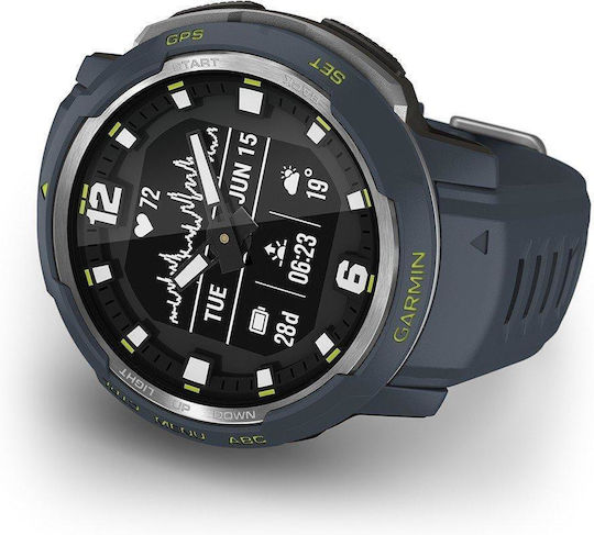 Garmin Instinct Crossover 45mm Waterproof Smartwatch with Heart Rate Monitor (Granite Blue) view 8