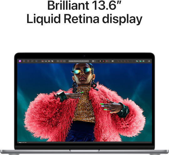 Apple MacBook Air 13" (2024) 13.6" Retina Display (M3-8-core/16GB/256GB SSD) Space Gray (GR Keyboard) view 4