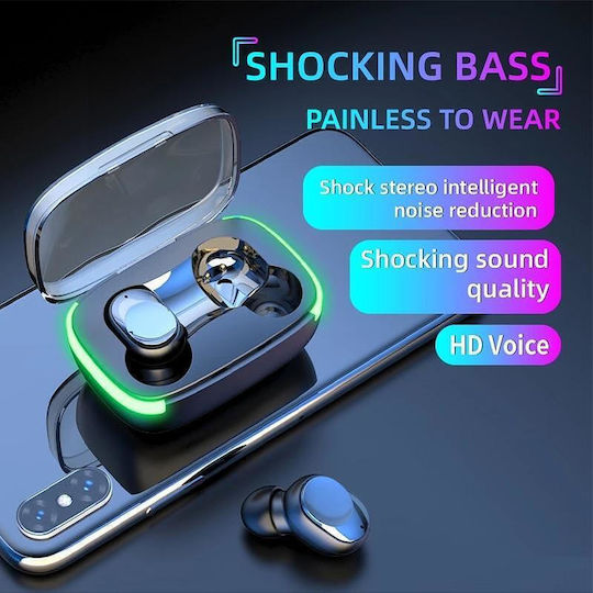 Nubi Y60 In-ear Bluetooth Handsfree Earphones with Sweat Resistance and Charging Case Black vue 3