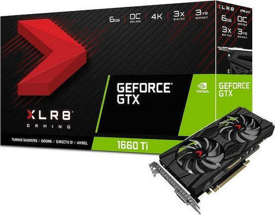 PNY GeForce GTX 1660 Ti 6GB GDDR6 XLR8 Gaming OC Dual Fan Graphics Card