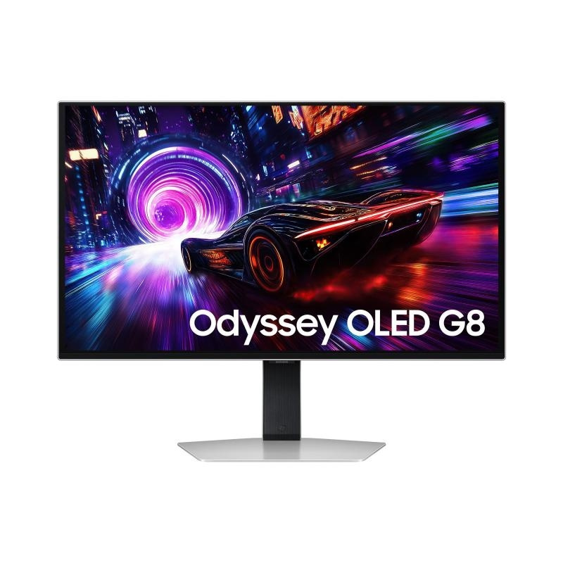 Samsung G8 G81SF OLED HDR Monitor 27" 4K 3840x2160 240Hz with Response Time 0.03ms GTG Silver vue 2
