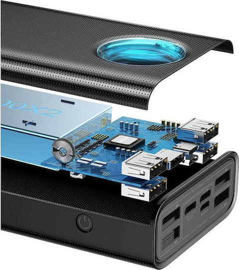 Baseus Amblight Power Bank 30000mAh 65W with 4 USB-A Ports and USB-C Port Quick Charge 3.0 Black view 2