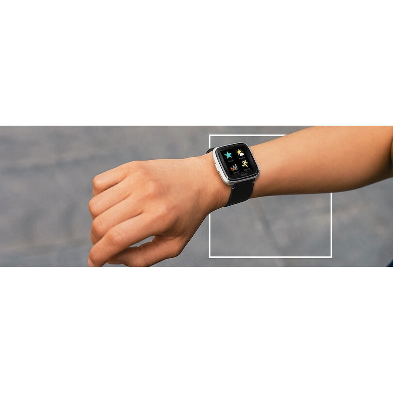 Fitbit Versa Special Edition Aluminium 36mm Smartwatch with Heart Rate Monitor (Gray) vue 6
