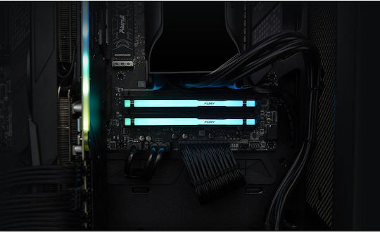 Kingston Fury Beast RGB DDR5 64GB RAM with 4x16GB Modules and Speed 6000 for Desktop KF560C40BBAK4-64 view 3