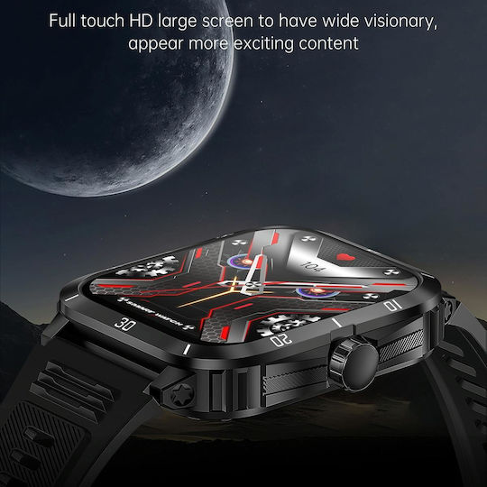 KT71 Smartwatch with Heart Rate Monitor (Black) view 5