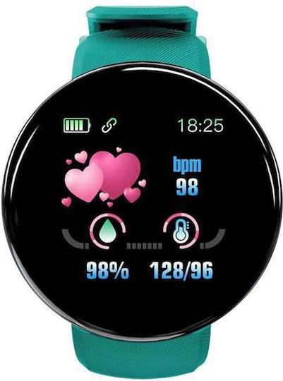 D18 Smartwatch with Heart Rate Monitor (Green) view 4