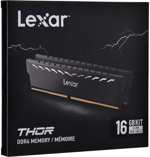 Lexar Thor DDR4 16GB RAM with 2x8GB Modules and Speed 3200 for Desktop LD4BU008G-R3200GDXG Ansicht 3
