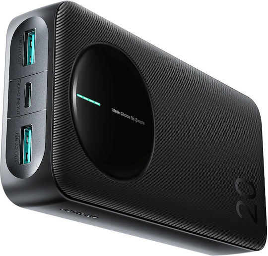 Joyroom JR-PBF14 Pro Power Bank 20000mAh 22.5W with 2 USB-A Ports and USB-C Port Black vue 2