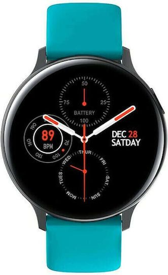 Andowl X2 44mm Smartwatch with Heart Rate Monitor (Light Blue) view 2