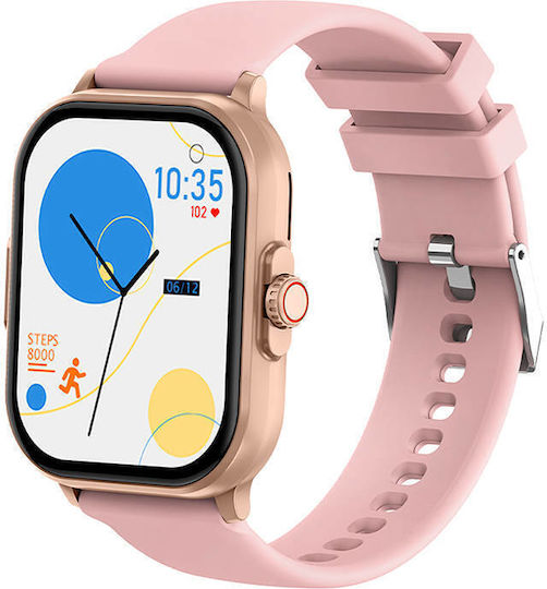 Colmi C63 Aluminium Smartwatch with Heart Rate Monitor (Pink)