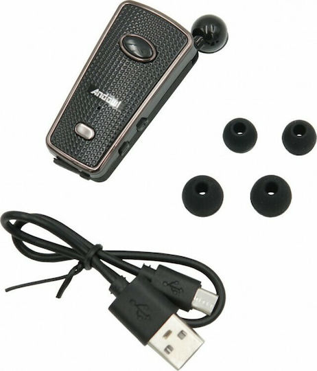 Andowl Q-E81 In-ear Bluetooth Handsfree Earphone Lapel Black view 3