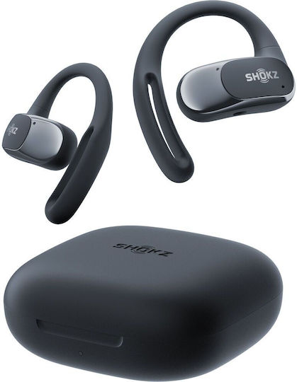 Shokz OpenFit Air Open Ear Bluetooth Handsfree Earphones with Sweat Resistance and Charging Case Black