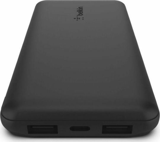 Belkin Boost Charge 10K Power Bank 10000mAh 15W with 2 USB-A Ports and USB-C Port Black