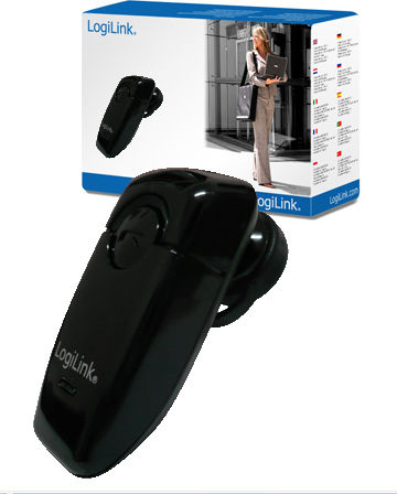 LogiLink BT0005 Earbud Bluetooth Handsfree Earphone Black view 1
