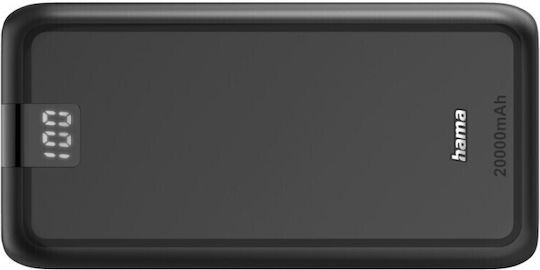HAMA Performance 20 Power Bank 20000mAh with 2 USB-A Ports and USB-C Port Gray view 3