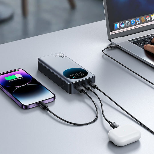 Joyroom JR-PBF04 Power Bank 20000mAh 65W with USB-A Port and 2 USB-C Ports Black view 6