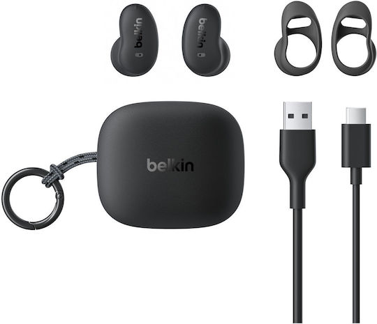 Belkin SoundForm Anywhere Earbud Bluetooth Handsfree Earphones with Sweat Resistance and Charging Case Black view 4