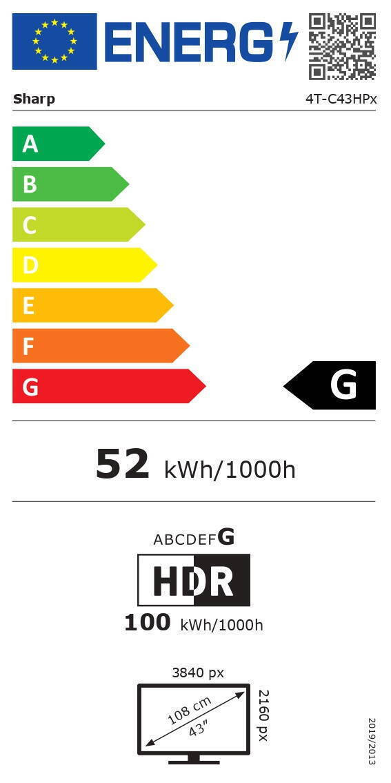 Sharp Smart TV 43" 4K UHD QLED 43HP6265E HDR (2025) vy 8